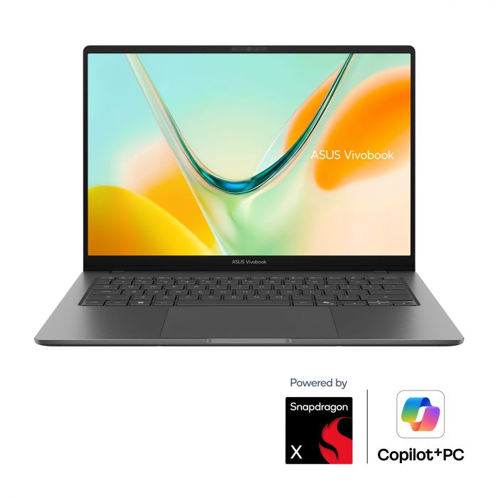 Ноутбук ASUS Vivobook S14 S5408QA-TM271W 14" WUXGA IPS, Qualcomm X1 26 101, 8GB, F512GB, UMA, Win11, Сірий