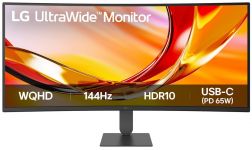 Монітор LG 34" 34U640B-B 2xHDMI, DP, USB-C, Audio, VA, 3440x1440, 144Hz, CURVED, sRGB 99%, FreeSync, HAS, HDR10