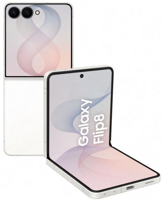 Смартфон Samsung Galaxy Flip 8 5G (F776) 6.9"/4.1"12/512ГБ, 1SIM, 4300мА•год, кремовий