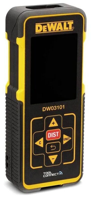 Далекомір лазерний DeWalt DW03101, 0-100м, C ± 0.15 мм/м, 2AАA, IP54, 0.28кг червоний
