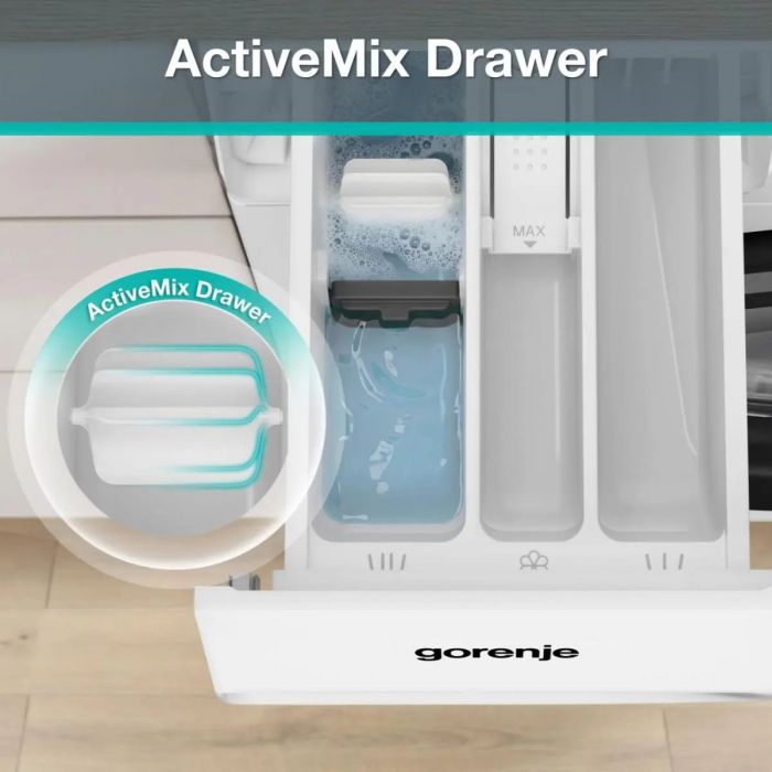 Прально-сушильна машина Gorenje фронтальна, 8(5)кг, 1400, A+, 51см, дисплей, пара, інвертор, білий