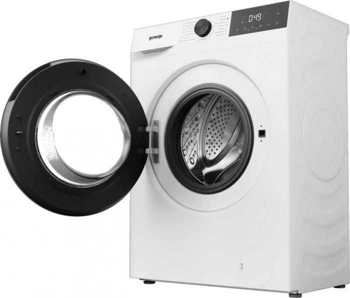Пральна машина Gorenje фронтальна, 6кг, 1200, A, 41.5см, чорний люк, дисплей, пар, інвертор, білий