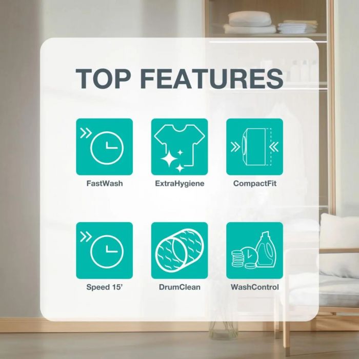 Пральна машина Gorenje фронтальна, 6кг, 1200, A, 41.5см, чорний люк, дисплей, пар, інвертор, білий