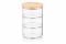 Набір ємностей для зберігання Ardesto Midori, 3 х 400 мл, боросилікатне скло, бамбук