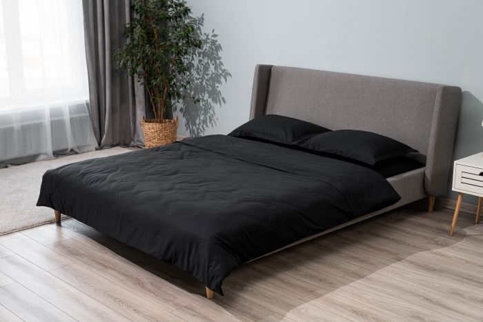 Підковдра Ardesto Mix&Match Premium, 200х220см, 100% бавовна, сатин, чорний