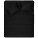 Простирадло Ardesto Mix&Match Premium, 240x260см, 100% бавовна, сатин, чорний