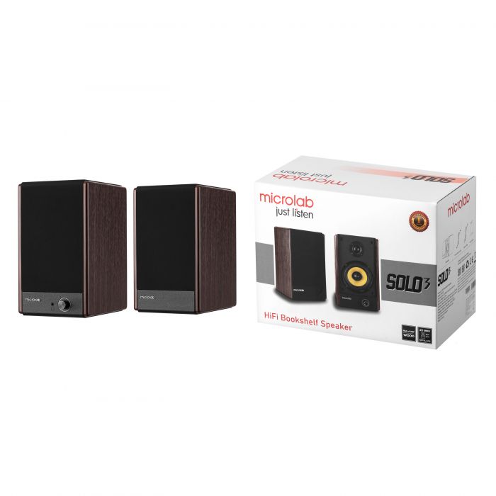 Акустична система MICROLAB SOLO 3 2.0, 40w, mini-jack, коричневий