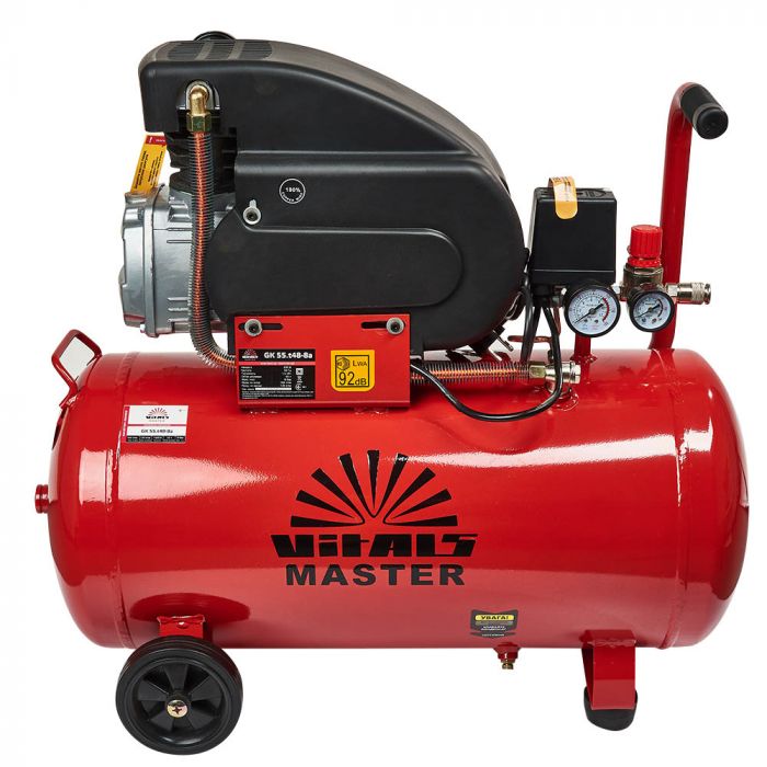 Компресор повітряний Vitals Master GK55.t48-8а 1500кВт, 50л, 184·120л/хв, 8бар, 27.5кг