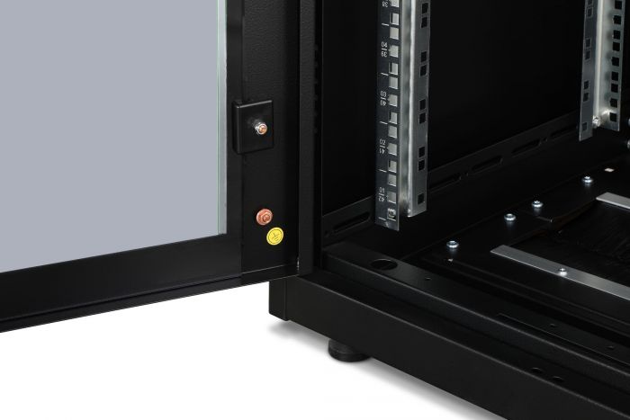 Шафа DIGITUS 19", 42U, Network Unique, перфоровані двері, 600x800 мм, 1200кг максимально, чорна