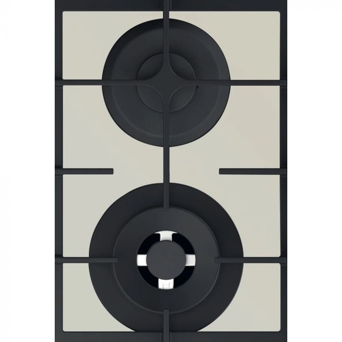 Варильна поверхня Whirlpool газова, 60см, чавун, конфорка з подвійним рядом полум'я, бежевий