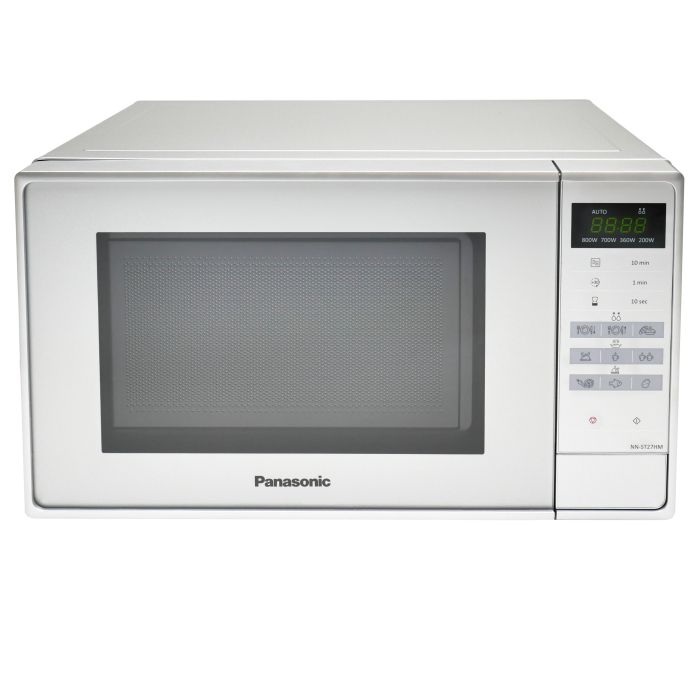 Мікрохвильова піч Panasonic, 20л, електр.управл., 800Вт, дисплей, сріблястий