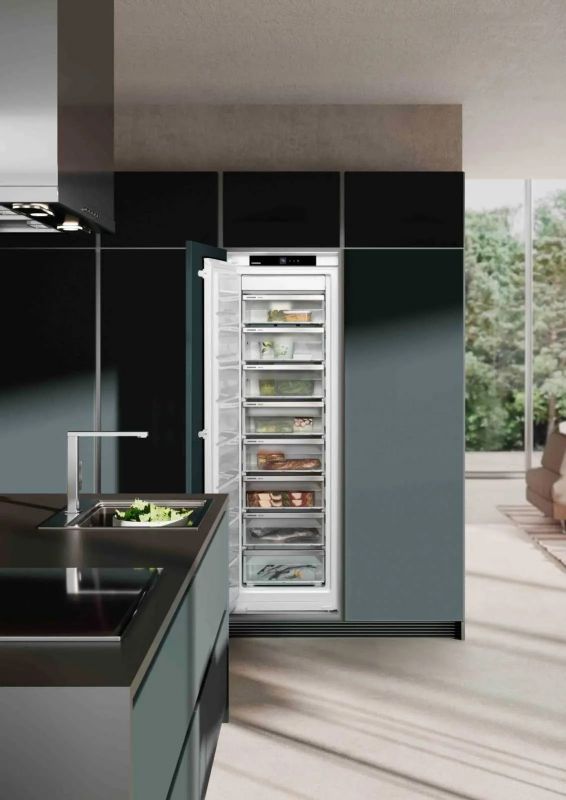 Морозильна камера Liebherr вбудована, 177x54.1х54.5, 209л, E, NF, диспл внутр., білий