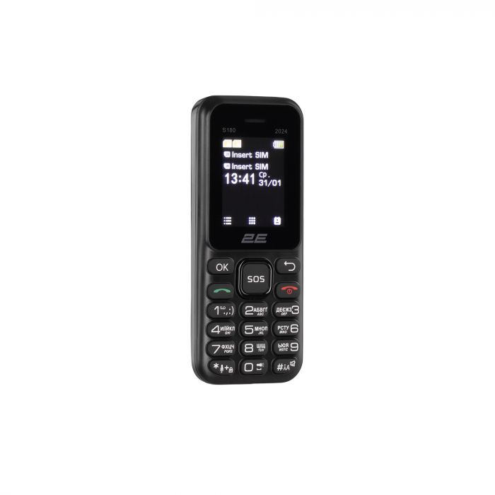 Мобільний телефон 2E S180 2024 1.77" 2SIM, 600мА•год, чорний