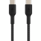 Кабель Belkin USB-C > USB-C заряджання/синхронізації 60Вт PD, 1м, плетений, чорний