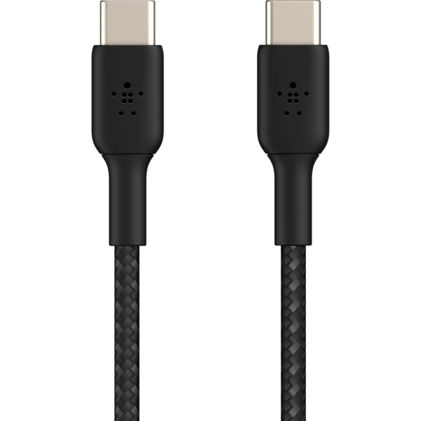 Кабель Belkin USB-C > USB-C заряджання/синхронізації 60Вт PD, 1м, плетений, чорний