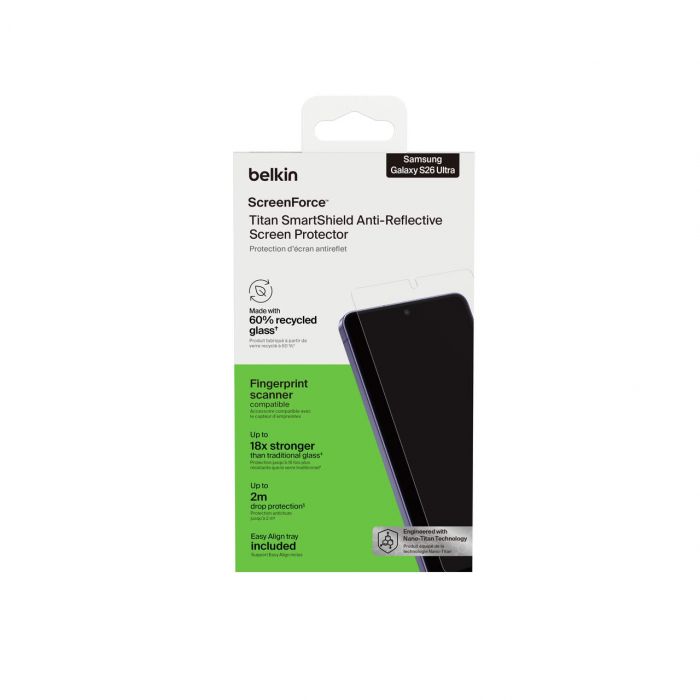 Захисне скло Belkin для Samsung Galaxy S26 Ultra Titan SmartShield (1 Pack)