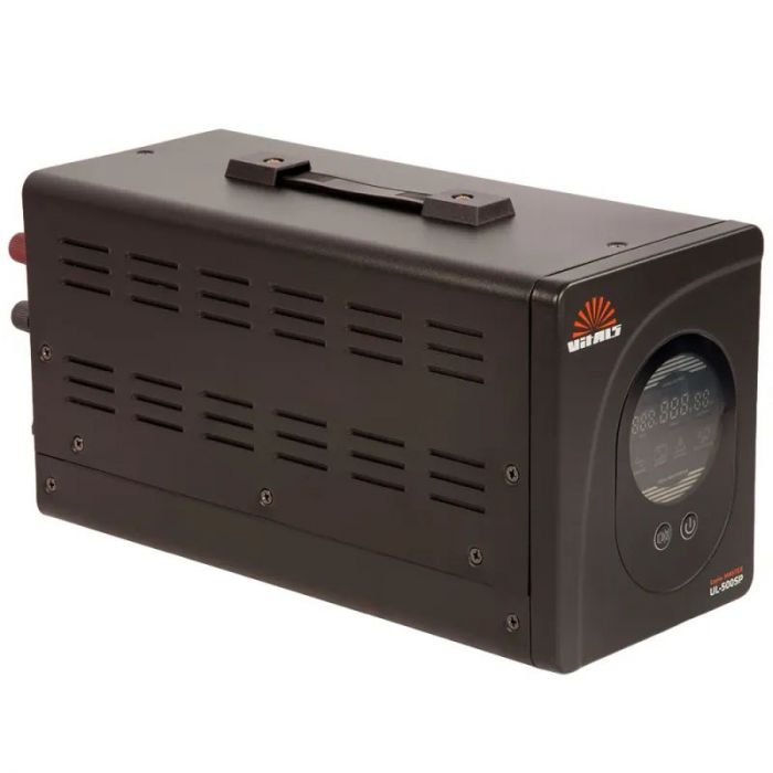 Джерело безперебійного живлення Vitals UL-1000sp 1000VA/600W, LCD, 1xSchuko, на зовнішні АКБ 12В