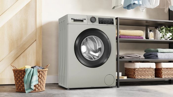 Пральна машина Bosch фронтальна, 8кг, 1200, A, 52см, дисплей, сірий
