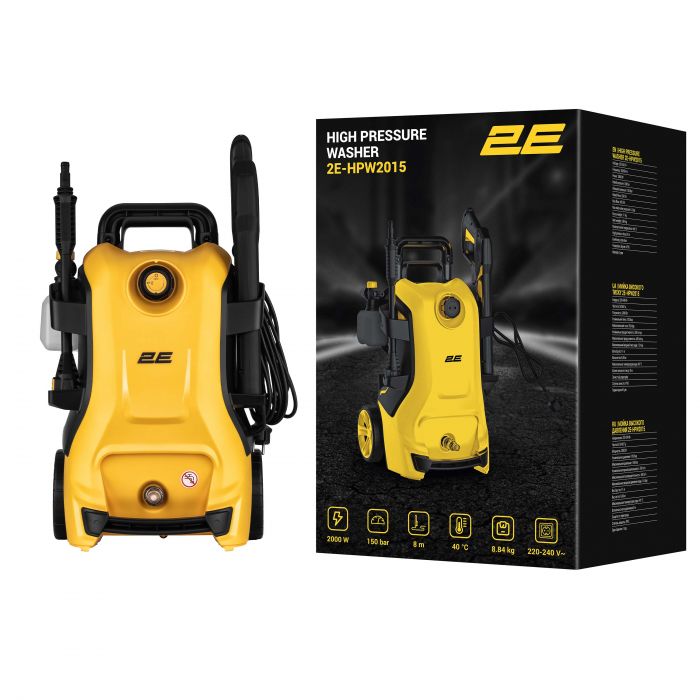 Мінімийка високого тиску 2E AquaClean 150 2000Вт 150бар 450л/год шланг 8м 8.84кг