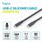 Кабель DIGITUS USB-C > USB-C заряджання/синхронізації, USB4 2.0, 80G, 240W, 16K, силіконовий, 0.5м, чорний