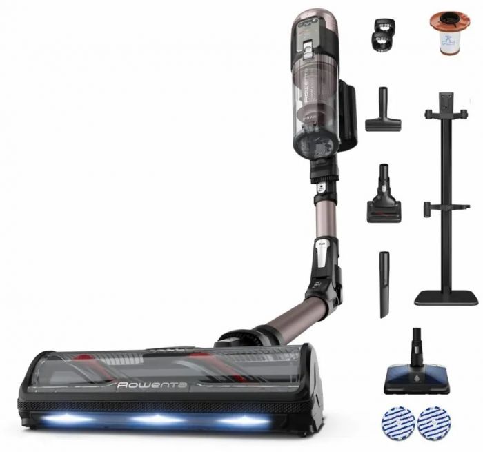 Пилосос Rowenta безпровідний X-Force Flex 16.60 Aqua Animal, 315Вт, вологе прибирання, конт пил -0.65л, автон. робота до 120хв, HEF system 99,9%, чорно-бронзовий