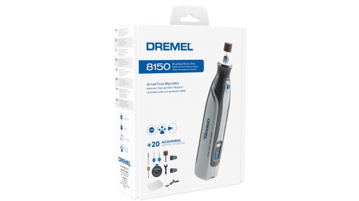 Шліфмашина шліфувально-гравірувальна Dremel 8150-20 7.2В 1х2А·год 5000-30000об/хв LED-світло ЗП 0.43кг