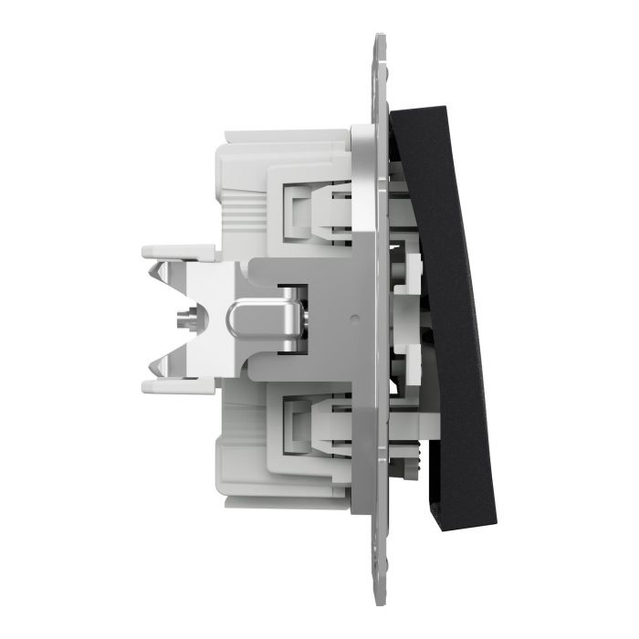 Кнопковий вимикач Schneider Electric, Asfora (антрацит)