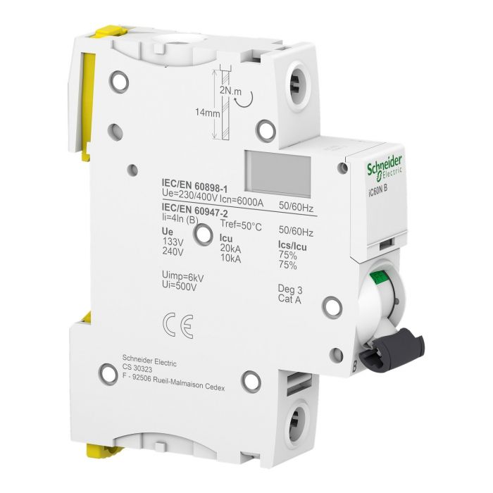 Автоматичний вимикач Schneider Electric, IC60N 1P B 16A (6kA)