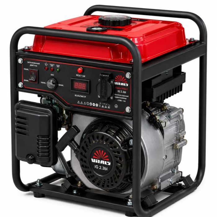 Генератор бензиновий інверторний Vitals IG 2.3bl 230В, 2.6кВт, ручний стартер, 22кг