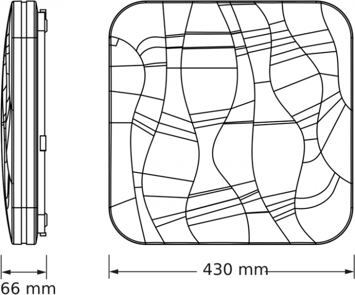 Світильник накладний OSRAM CEILING PAVO 430мм Square 48Вт 4000K