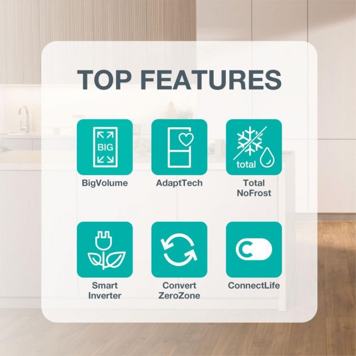 Холодильник з нижн. мороз. камерою Gorenje, 203х66х60см, 2 двері, 257(121)л, А+, Total NF, Зона св-ті, Інвертор, Зовн. Дисп, Wi-Fi, Чорний