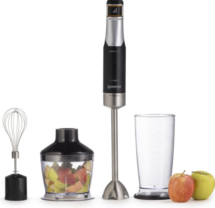 Блендер Gorenje заглибний 1500Вт, 4в1, чаша-800мл, подрібнювач, чорний