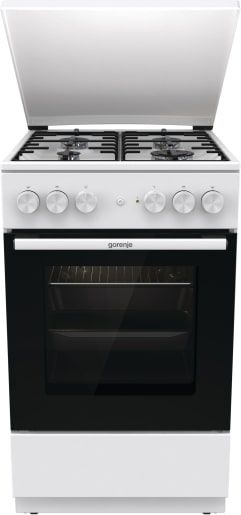 Плита Gorenje комбінована, 68л, 50x60см, емальовані реш, з кришкою, білий