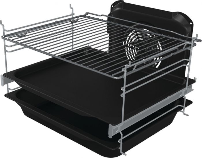 Плита Gorenje електрична склокерамічна, 70л, 50x60см, дисплей, приготування з паром, програматор, білий