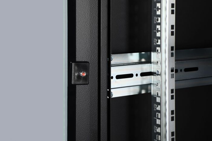 Шафа DIGITUS 19", 42U, Network Unique, передні двері зі склом, 600x800 мм, 1200кг максимально, чорна