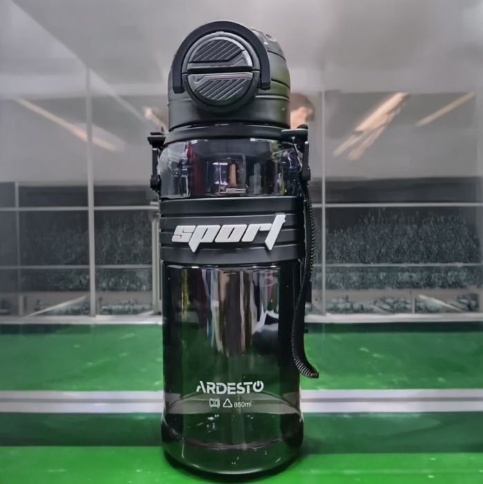 Пляшка для води ARDESTO Urban 850мл, пластик, чорний