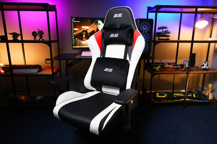 Крісло 2E GAMING BUSHIDO II, ПУ шкіра, 3D-Armrests, чорно-білий