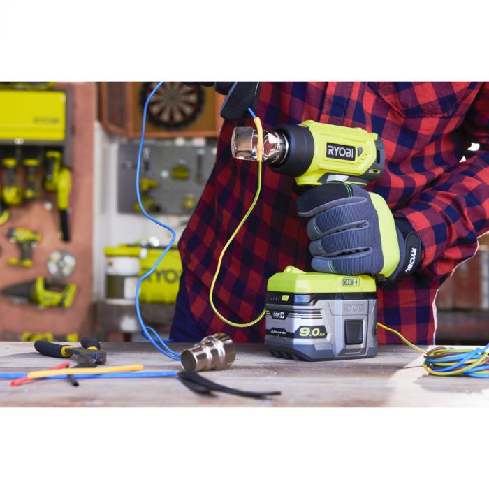 Фен будівельний акумуляторний Ryobi ONE+ R18HG-0 18В 0-470°C 170л/хв 0.6кг без АКБ та ЗП
