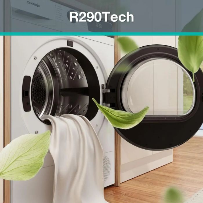 Сушильна машина Gorenje тепловий насос, 8кг, A++, 60см, дисплей, 15 програм, білий