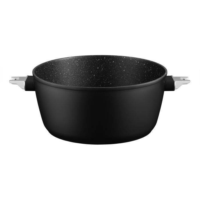 Каструля зі скляною кришкою ARDESTO Gemini Bari, 3.9л, алюміній, чорний