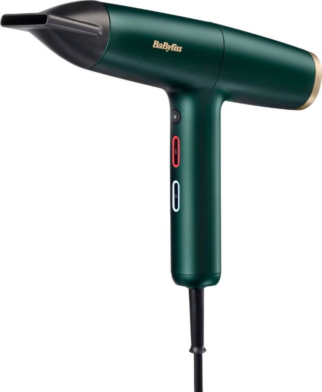 Фен Babyliss Air Power Pro, 1700Вт, 3 режими, дифузор, іоніз-я, хол. обдув, зелений