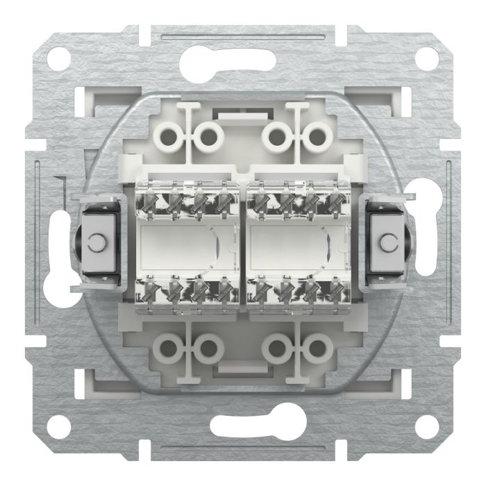 Розетка подвійна комп'ютерна RJ45 Schneider Electric, Asfora (білий, без рамки)