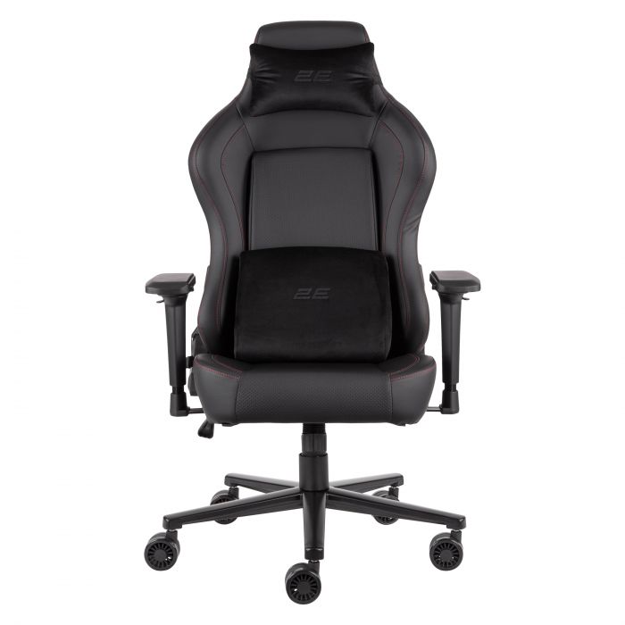 Крісло 2E GAMING BASAN II, ПУ шкіра, 4D-Armrests, чорно-червоний