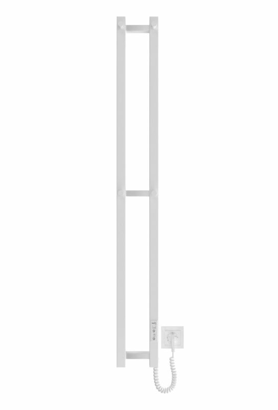 Рушникосушка Hygge Family електрична Slim, 1170х140х80мм, таймер-регулятор, сталь, білий матовий