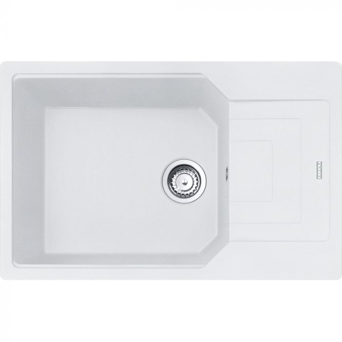 Мийка кухонна Franke Urban, фраграніт, прямокутник, з крилом, 780х500х220мм, чаша - 1, накладна, UBG 611-78 XL, білий