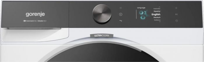 Пральна машина Gorenje фронтальна, 8кг, 1400, A+++, 54см, дисплей, інвертор, пара, Wi-Fi, білий
