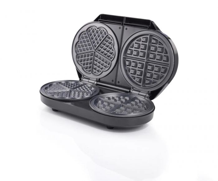 Міні-гриль  Gorenje 1400Вт, алюміній, пластина д/вафель, корпус-метал, чорний