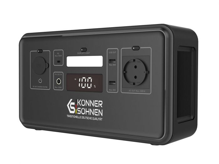 Портативна електростанція Konner&Sohnen KS 500PS, 500Вт, 448Вт·год, LifePo4, 230В, Bluetooth, 4.9кг