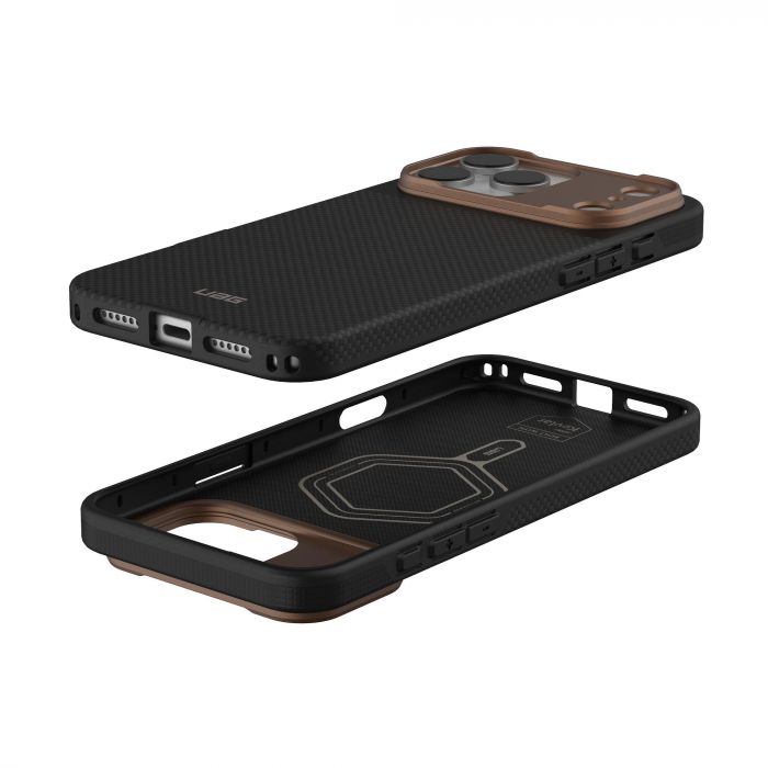 Чохол UAG для iPhone 17 Pro Max, Fibr Armr Magsafe, Kevlar Graphite/Bronze
