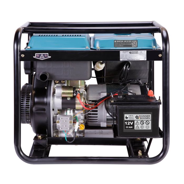 Генератор дизельний Konner&Sohnen KS 9100HDE-1/3 ATSR (EURO V), 230/400В, 6.5/6.0кВт, 7.5/7.0кВт, 1/3Фази, АВР(ATS), електростартер, 122кг